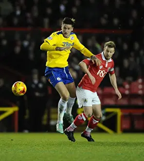 Bristol City V Crawley Town Prints: Bristol City vs Crawley Town: Wade Elliott vs Joe Walsh Battle for Ball in Sky Bet League One Clash