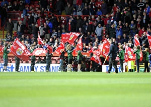 Bristol City vs Crewe: Flag Bearers at Ashton Gate, Sky Bet League One (April 2014)