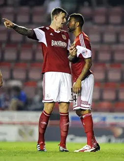 Round 2 Prints: Bristol City vs Crystal Palace: Aden Flint and Liam Fontaine in Action at Ashton Gate