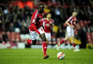 Bristol City V Crystal Palace Prints: Bristol City vs Crystal Palace: Albert Adomah in Championship Action at Ashton Gate Stadium - 14/02/2012