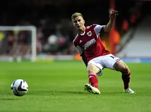 Round 2 Prints: Bristol City vs Crystal Palace: Joe Bryan in Action at Ashton Gate, Capital One Cup 2013