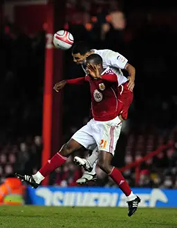 Framed Print : Bristol City vs Crystal Palace: Kalifa Cisse vs Julian Bennett - Championship Battle at Ashton Gate, 2010