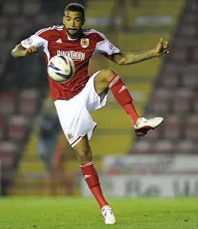 Framed Print : Bristol City vs Crystal Palace: Liam Fontaine in Action at Ashton Gate, 2013