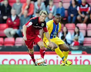 Bristol City V Crystal Palace Prints: Bristol City vs Crystal Palace: Martyn Woolford in Action at Ashton Gate Stadium