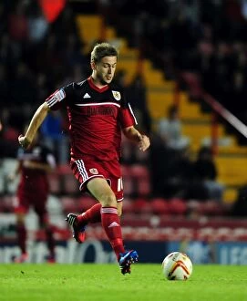 Images Dated 21st August 2012: Bristol City vs Crystal Palace: Steven Davies in Action at Ashton Gate Stadium
