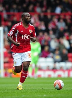 Images Dated 31st March 2012: Bristol City vs Derby County: Andre Amougou in Action at Ashton Gate Stadium, 2012