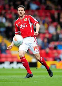 Framed Print : Bristol City vs Derby County: Cole Skuse in Action at Ashton Gate Stadium, 2012
