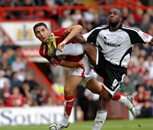 Bristol City V Derby County Prints: Bristol City vs. Derby County: A Football Rivalry - Season 08-09