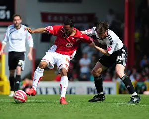 Bristol City V Derby County Prints: Bristol City vs Derby County: Nicky Maynard vs Shaun Barker - Championship Battle at Ashton Gate