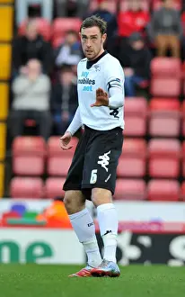 Bristol City V Derby County Prints: Bristol City vs Derby County: Richard Keogh in Action at Ashton Gate Stadium