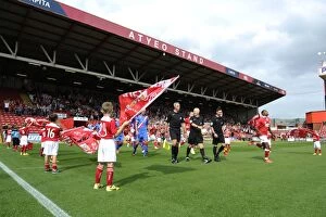 Images Dated 13th September 2014: Bristol City vs Doncaster Rovers: Flag Bearers and Guard of Honor at Ashton Gate, Sky Bet League One