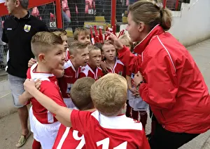 Bristol City V Doncaster Rovers Prints: Bristol City vs Doncaster Rovers: Flag Bearers and Guard of Honor at Ashton Gate