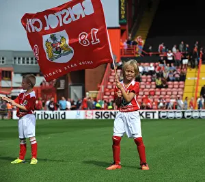 Framed Print : Bristol City vs Doncaster Rovers: Flagbearer and Guard of Honor Ceremony at Ashton Gate, Sky Bet League One