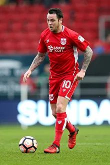 Framed Print : Bristol City vs Fleetwood Town: Lee Tomlin's Thrilling Performance in The Emirates FA Cup Third Round at Ashton Gate Stadium