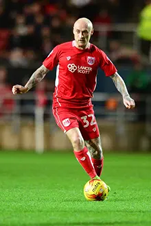 Bristol City V Fulham Prints: Bristol City vs Fulham: David Cotterill in Action at Ashton Gate, 2017