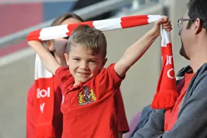 Bristol City V Fulham Prints: Bristol City vs Fulham: Intense Moment at Ashton Gate, Sky Bet Championship (October 2015)