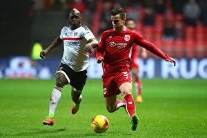 Images Dated 22nd February 2017: Bristol City vs Fulham: Joe Bryan Faces Off Against Gohi Cyriac