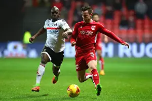 Bristol City V Fulham Prints: Bristol City vs Fulham: Joe Bryan Faces Off Against Gohi Cyriac