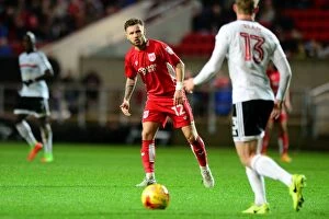 Images Dated 22nd February 2017: Bristol City vs Fulham: Matty Taylor in Action at Ashton Gate, 2017