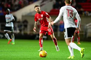 Bristol City V Fulham Prints: Bristol City vs Fulham: Matty Taylor in Action at Ashton Gate, 2017