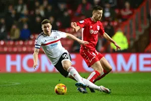 Bristol City V Fulham Prints: Bristol City vs Fulham: Tom Cairney in Action at Ashton Gate, 2017