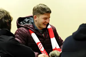 Bristol City V Gillingham JPT Prints: Bristol City vs Gillingham: Auguy Slowik's Focus in the Johnstone's Paint Trophy Clash at Ashton Gate