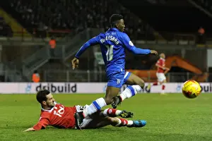 Bristol City V Gillingham JPT Prints: Bristol City vs Gillingham: Intense Moment as Greg Cunningham Tackles Jermaine McGlashan
