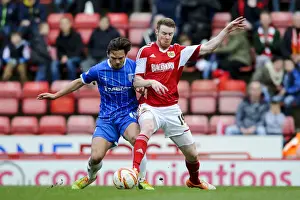 Bristol City V Gillingham Prints: Bristol City vs Gillingham: Pearson vs Dack - A Battle in the Midfield