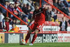 Town Prints: Bristol City vs Huddersfield: Richard Foster in Action during the Npower Championship Match