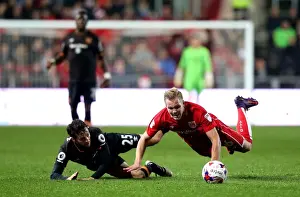 Bristol City V Hull City Prints: Bristol City vs Hull City: Gustav Engvall Foul by Ryan Mason
