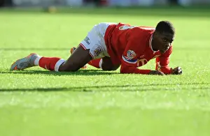 Bristol City V Hull City Prints: Bristol City vs Hull City: Kieran Agard in Action at Ashton Gate, November 2015