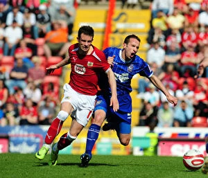 Images Dated 13th April 2009: Bristol City vs Ipswich Town: A Football Rivalry Unfolds (Season 08-09)