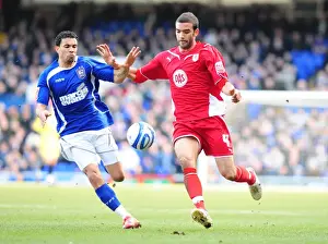 Ipswich Town V Bristol City Prints: Bristol City vs Ipswich Town: A Football Rivalry - The Intense Clash Between Liam Fontaine and Carlos Edwards