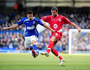 Ipswich Town V Bristol City Prints: Bristol City vs Ipswich Town: Intense Moment between Liam Fontaine and Carlos Edwards