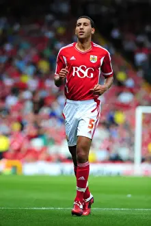 Bristol City V Ipswich Town Prints: Bristol City vs Ipswich Town: Lewin Nyatanga at Ashton Gate Stadium (Championship Football Match)