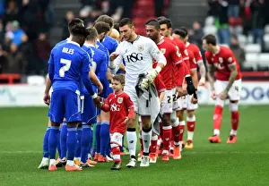 Bristol City vs Ipswich Town: Mascots Shake Hands at Ashton Gate, 2016