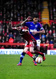Bristol City V Ipswich Town Prints: Bristol City vs Ipswich Town: Paul Anderson Foul by Carlos Edwards