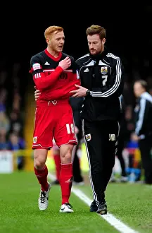 Bristol City V Ipswich Town Prints: Bristol City vs Ipswich Town: Ryan Taylor Suffers Injury