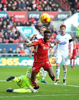Bristol City vs Ipswich Town: Tammy Abraham Foul by Bartosz Bialkowski