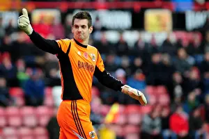 Bristol City V Ipswich Town Prints: Bristol City vs Ipswich Town: Tom Heaton in Action at Ashton Gate
