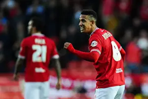 Bristol City vs Leeds United: Callum Robinson's Intense Stare, Ashton Gate, 2015