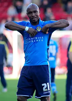 Bristol City V Leeds United Prints: Bristol City vs Leeds United: El-Hadji Diouf's Celebration (September 29, 2012)