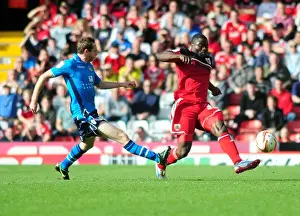 Bristol City V Leeds United Prints: Bristol City vs Leeds United: George Elokobi Faces Aidan White Challenge in Championship Clash