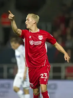 Bristol City V Leeds United Prints: Bristol City vs Leeds United: Hordur Magnusson in Action at Ashton Gate Stadium (September 27)