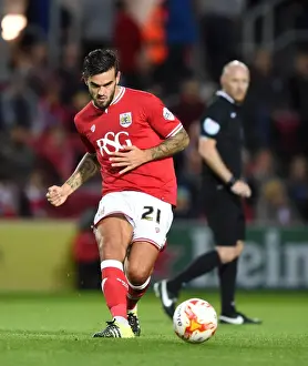 Bristol City V Leeds United Prints: Bristol City vs Leeds United: Marlon Pack in Action at Ashton Gate Stadium, 2015