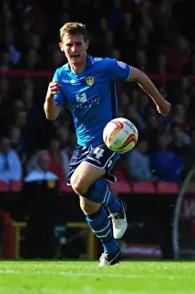 Bristol City vs Leeds United: Tom Lees in Action at Ashton Gate, Championship Football Match, September 2012