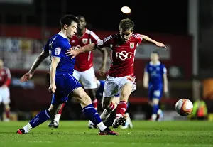 Bristol City V Leicester City Prints: Bristol City vs Leicester City: Joe Bryan in Action at Ashton Gate Stadium, 2012