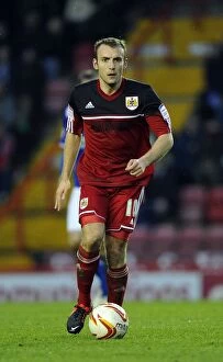 Images Dated 12th January 2013: Bristol City vs Leicester City: Liam Kelly in Action, Championship Football Match at Ashton Gate
