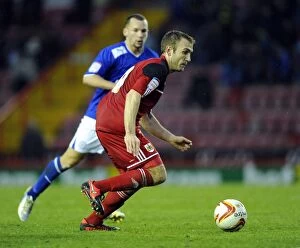 Images Dated 12th January 2013: Bristol City vs Leicester City: Liam Kelly in Action at Ashton Gate Stadium, 2013