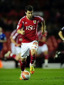Bristol City V Leicester City Prints: Bristol City vs Leicester City: Richard Foster in Action at Ashton Gate Stadium, 2012